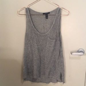 F21 heather grey slouchy pocket tank
